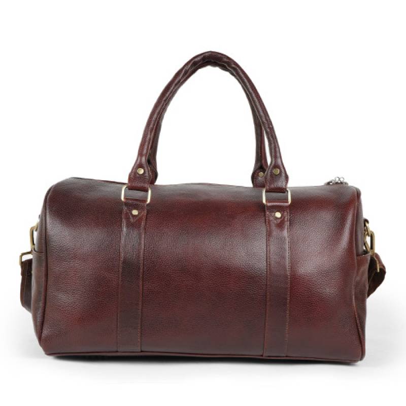 Brown 65-Liter Travel Duffle Bag by Muskat Hunter Leather