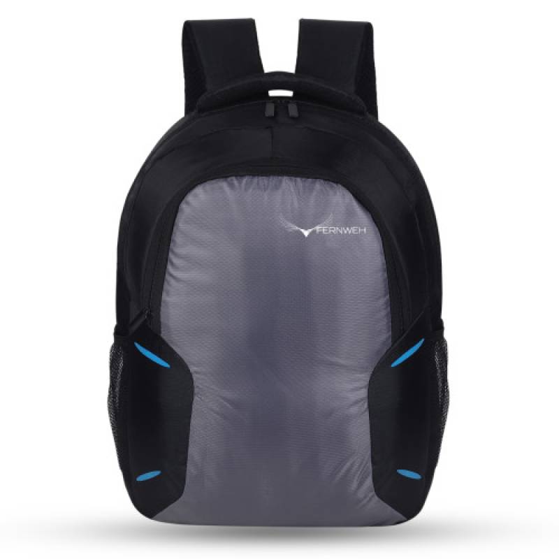 FERNWEH 18 Inch Backpack with 17 Inch Laptop Compartment, 1 Compartments, Trolley Strap, gray and black