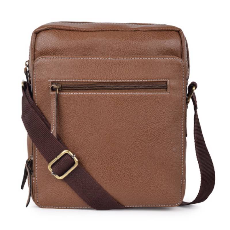 Fernweh Camel Colour Vegan Leather Organizer Bag with Shoulder Handle – 12 x 8 x 3 Inch