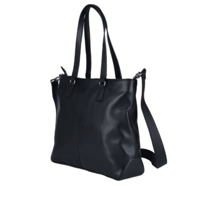 Fernweh Women's Handbag – Luxurious Nappa Leather Tote/Crossbody Bag in Classic Black