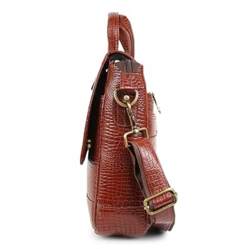 FERNWEH Genuine Leather Laptop Messenger Bag 15 .5 Inch Laptop Adjustable Strap for Men and Women Office Bag