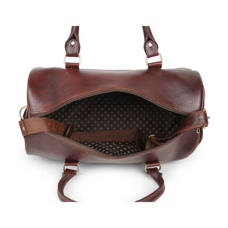 Brown 65-Liter Travel Duffle Bag by Muskat Hunter Leather