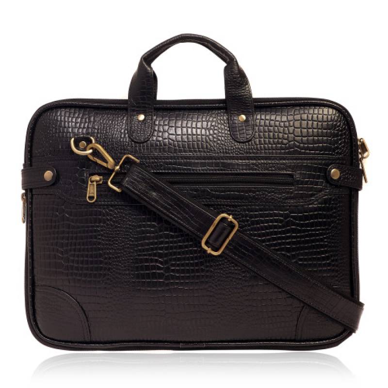 FERNWEH Best Laptop Messenger Bag Satchel for Men and Women Crossbody 15.6 Inches Laptop Bag Men's Black Genuine Leather Briefcase