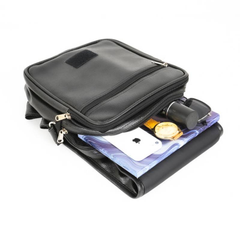 Martucci Stylish PU Leather Sling Cross Body Travel Office Messenger One Side Shoulder Bag for Mens