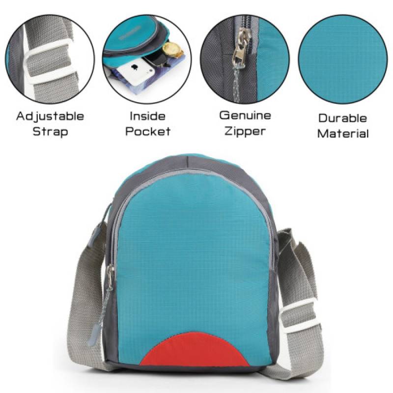 Fernweh Sling Bag blue and gray