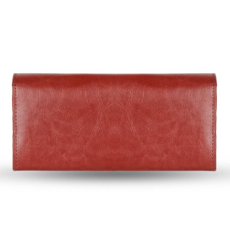 Female Clutch Wallet Raxin with 6 Card Slots, 1 Zipper Section & a Coin Pocket