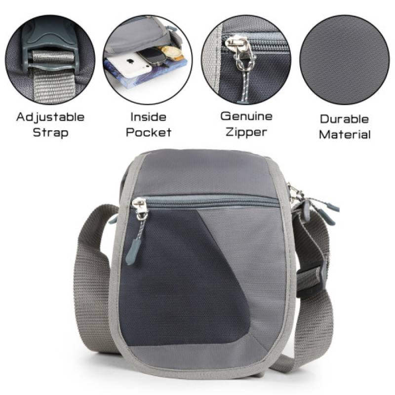 Fernweh Sling Bag gray and black small size